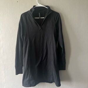 Athleta Black West Town 1/4 Zip Sweatshirt Dress Size XS